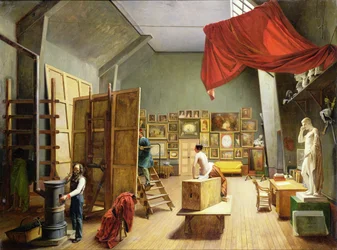 Interior of the Studio of Abel de Pujol (1787-1861), 1836
